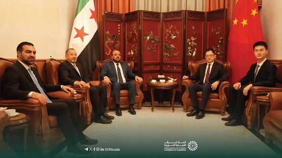 رئيس اتحاد غرف التجارة السورية يبحث مع السفير الصيني تعزيز التعاون الاقتصادي والاستثماري